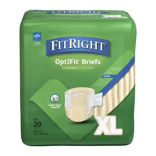 FitRight Ultra Adult Incontinence Briefs, Heavy Absorbency (X-Large) - 20 count