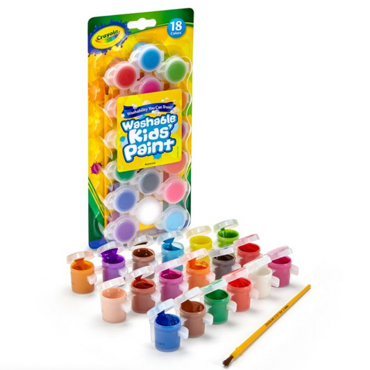 Crayola® Washable Kids' Paint Set, 18 colors